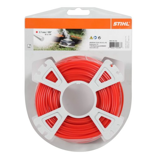10 Per Case Stihl - Nylon Line 2.7mm/.105" Round - 32m/ 104ft   1/2lb  Red