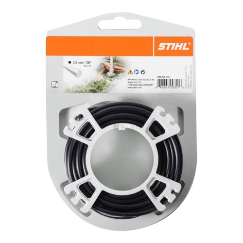Stihl - Nylon Line 3.3mm/ .130" Round - 7.6m/ 25ft Black