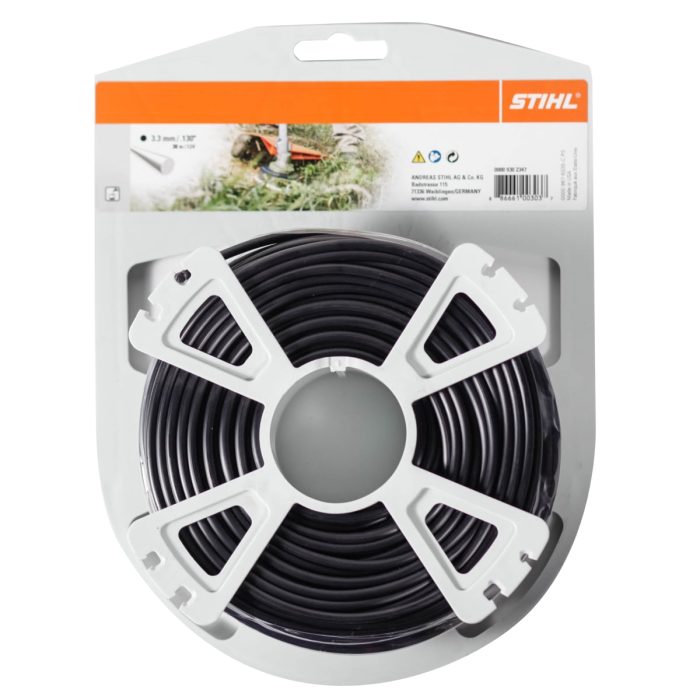 Stihl - Nylon Line 3.3mm/.130" Round - 47m/155ft 1lb Black