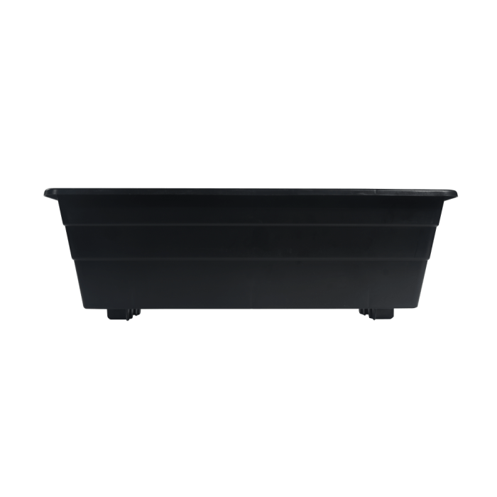 Agri World - Sm Trough 13.5x7.5x5.25 - C/W Saucer Plastic;Black