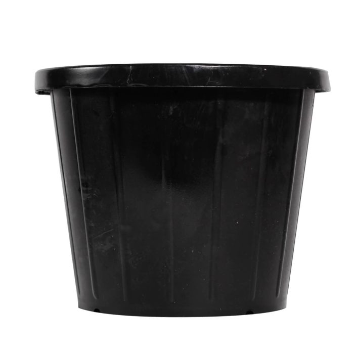 Agri World - 12" Bucket Pot - Black/Brown Plastic