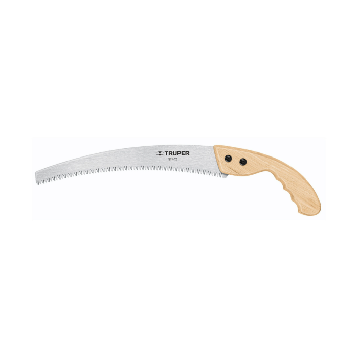 Truper - 14" Pruning Saw Triple Edge - Teeth Curved Wooden Handle