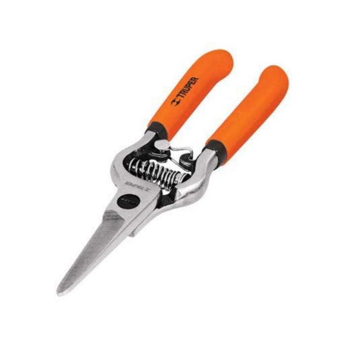 Truper - 6" Pruning Secateurs/Shears - 5/16"thin Blade All-Steel Body
