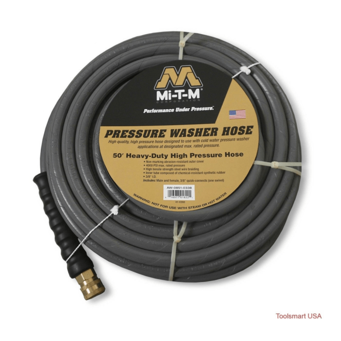 Mitm Brand - Hose High Pressure 50 Ft X 3/8 - Non-Marking