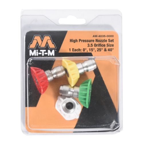 Mitm Brand - High Pressure Nozzle 4/Pk - 3.5 Orifice 0/15/25/40 Degree