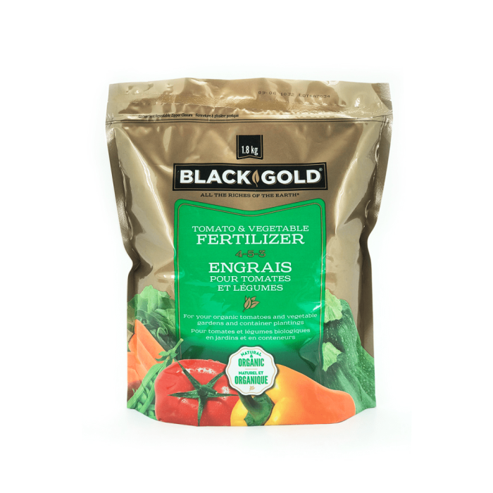 Black Gold - Tomato/Vegetable 1.8kg Organic - Plant Food   4-5-3