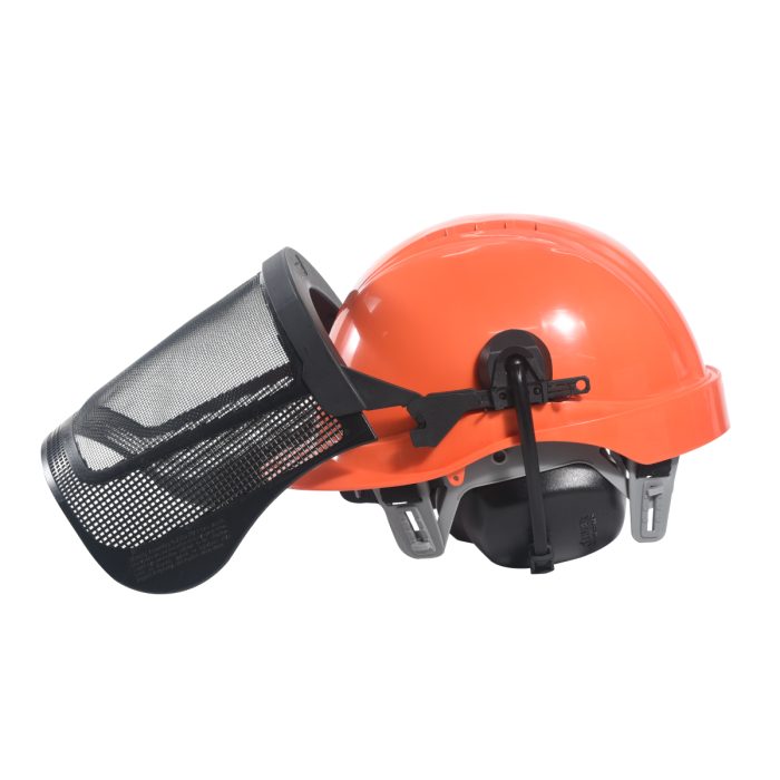 Elvex Brand - Pro-Guard Loggers Helmet - Cw/ Earmuff And Faceshield