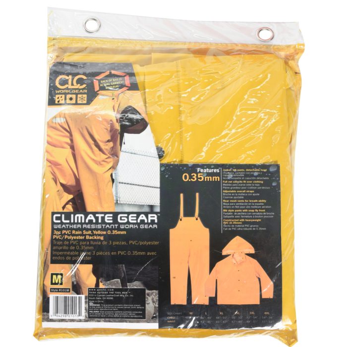 Clc Brand - 3 Piece Rain Suit Med - Yellow