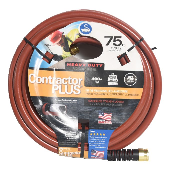 Swan Hose - Commercial Hose 5/8"x75' - Kink & Abrasion Resistant