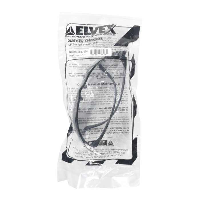 Elvex Brand - Safety Glasses Grey Lens - Helium 18 Ergo-Fit