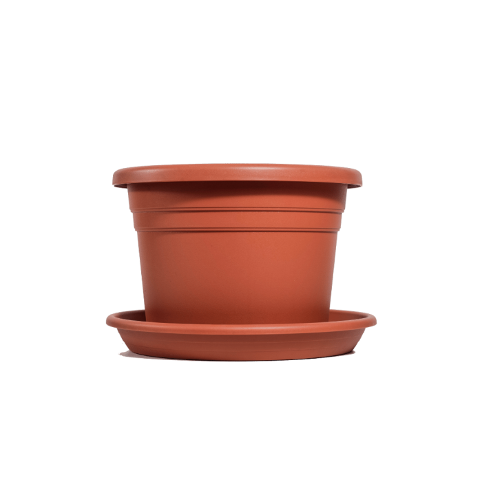 Agri World - Terracotta Plastic Pot - Includes Saucer 35cm