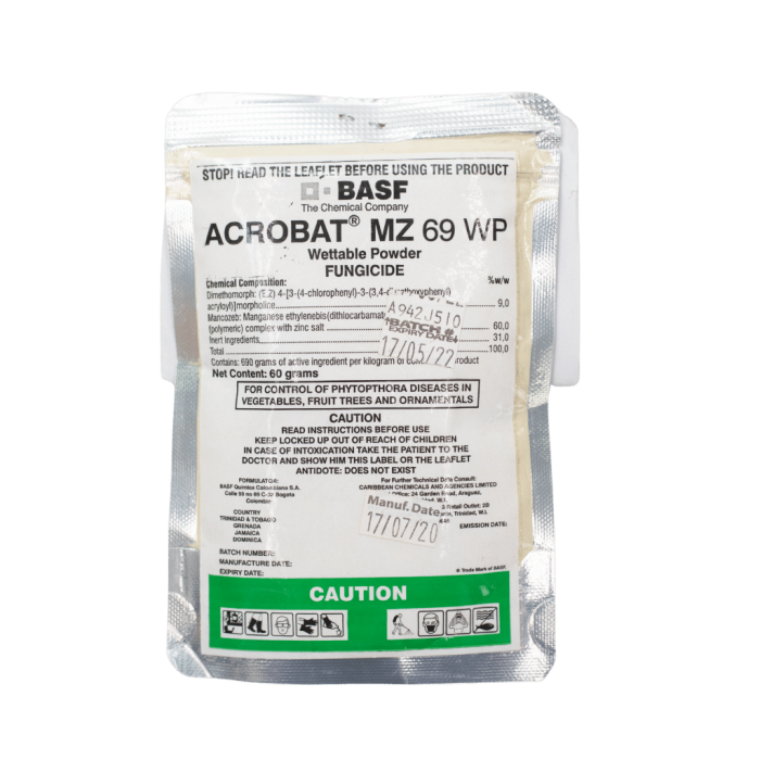 Basf - Acrobat Mz Fungicide 60 Gram - 69 Wp Systemic Protectant
