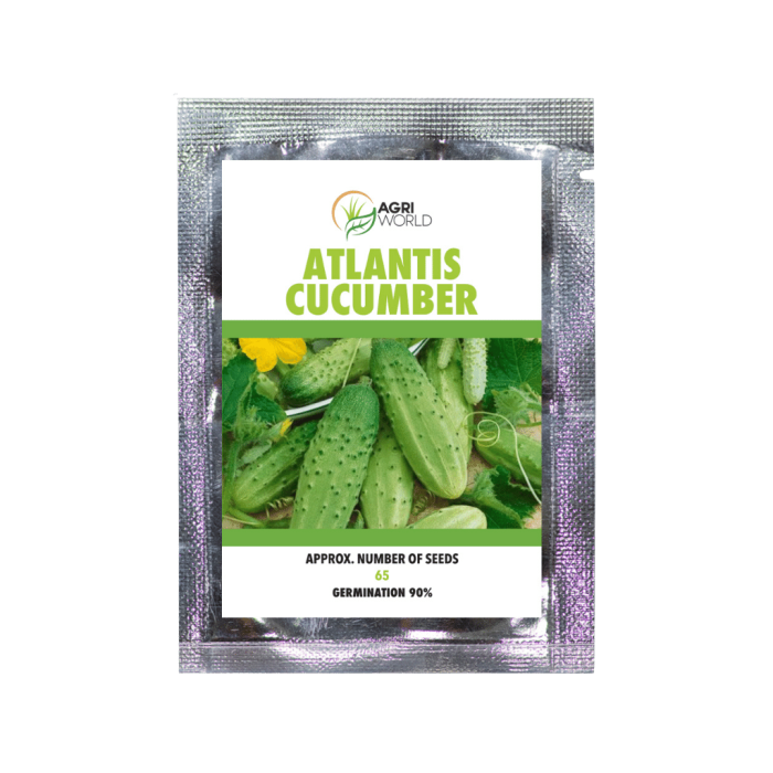 Agri World - Atlantis Cucumber Seeds - Approx. 65 Seeds/Pack