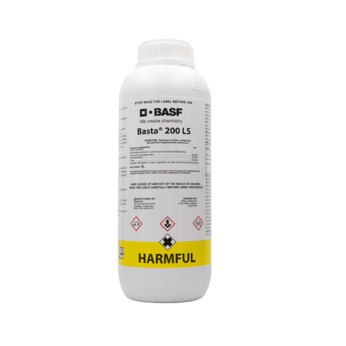 Basf - Basta Herbicide 1 Litre 200 Sl - Non Selective Contact Postem