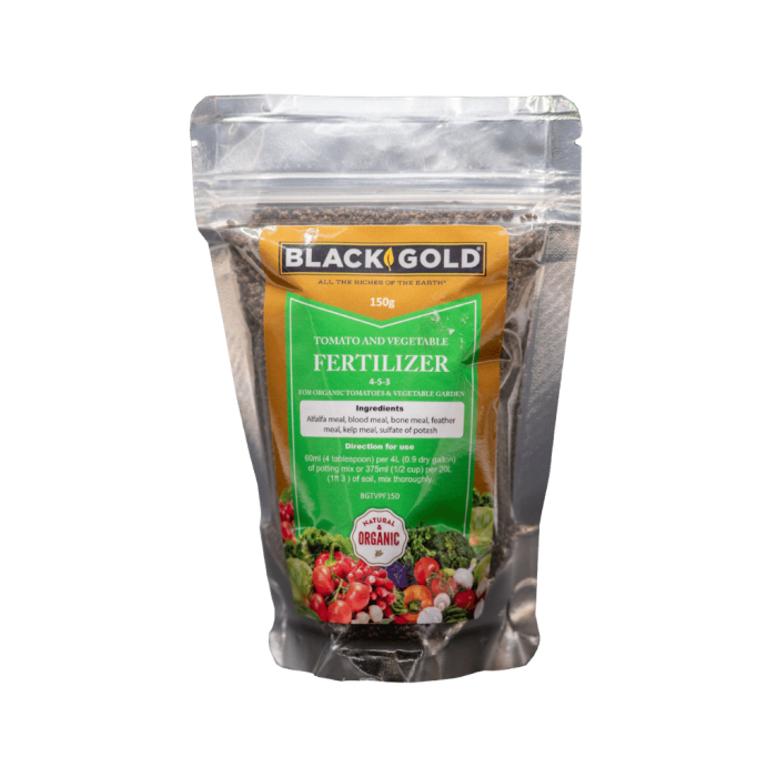 Black Gold - Tomato/Vegetable 150 Gram - Organic Plant Food 4-5-3