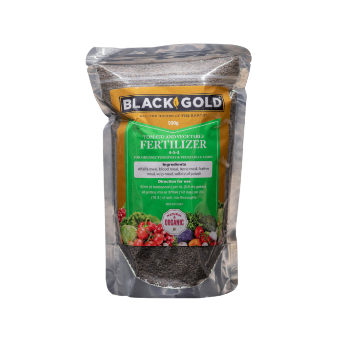 Black Gold - Tomato/Vegetable 500 Gram - Organic Plant Food 4-5-3