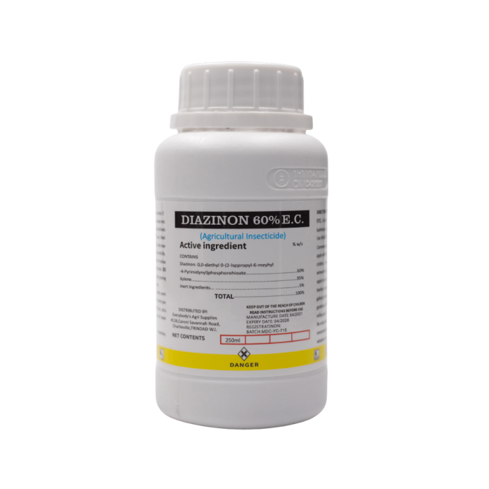 - - Diazinon Insecticide 250 Ml - 60 Ec Broad Spectrum Residual