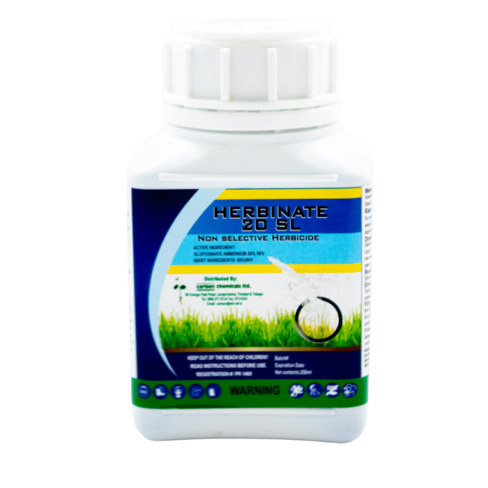 - - Herbinate Herbicide 250 Ml - 200 Sl Non Selective Contact