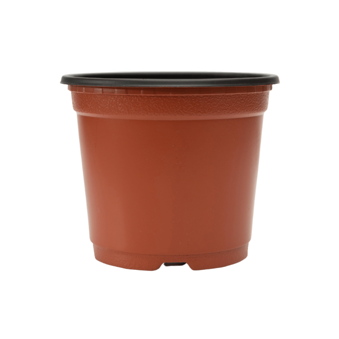 Agri World - 3" Plastic Plant Pot - Brown