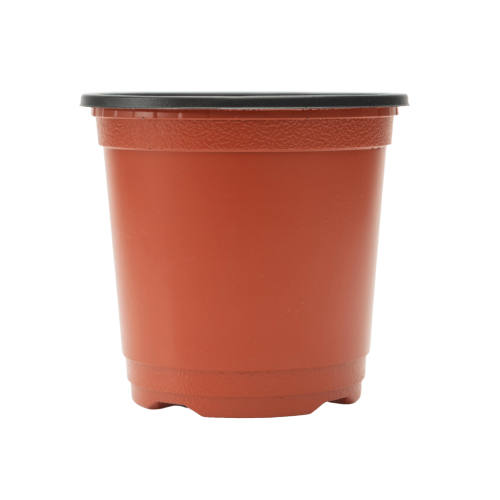 Agri World - 4" Plastic Plant Pot - Brown