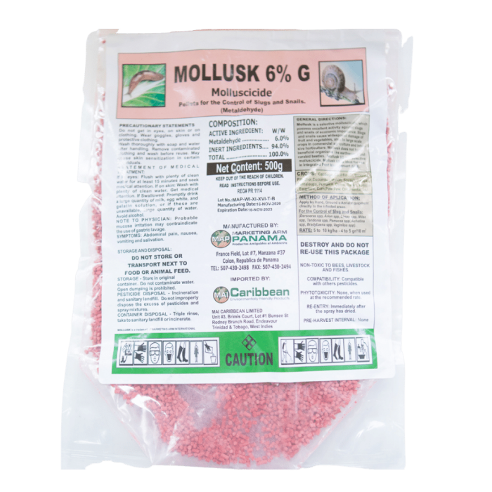 - - Mollusk Molluscicide 500 Gram - 6% Snail & Slug Bait Granules