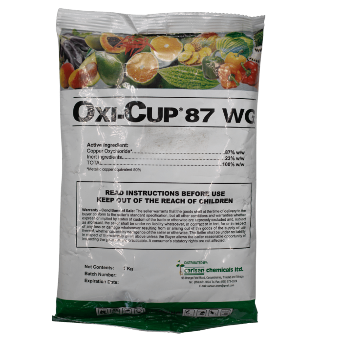 - - Oxi-Cup Fungicide 1 Kg - 87 Wg Fungicide/Bactericide