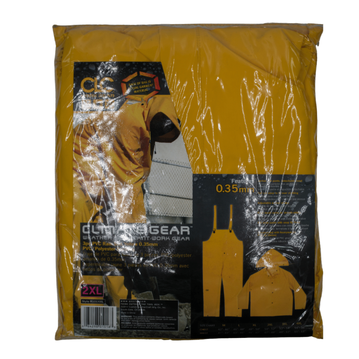 Clc Brand - 3 Piece Rain Suit 2xl - Yellow
