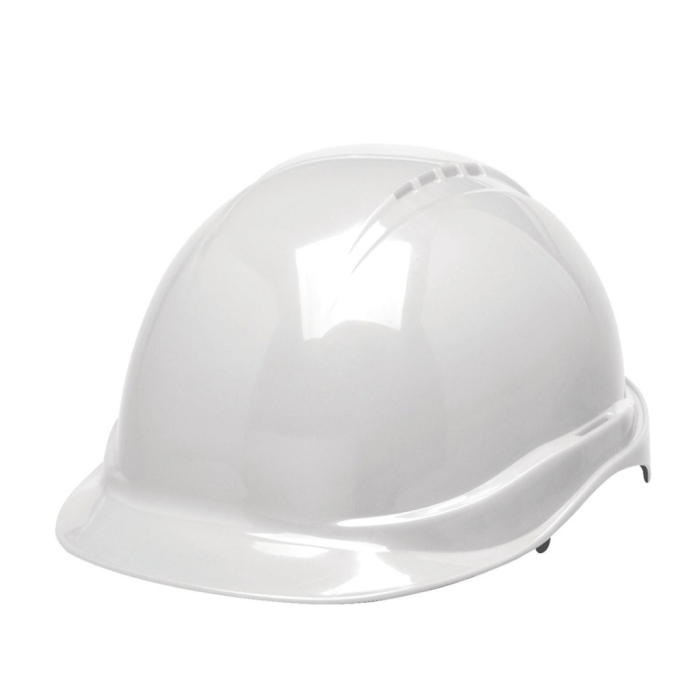 Elvex Brand - Tectra Safety Cap White - 6 Pt Ratchet Suspension