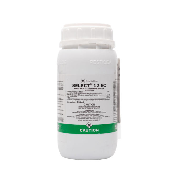 Arysta Lifescience - Select Herbicide 250 Ml - 12 Ec Selective Grass Control