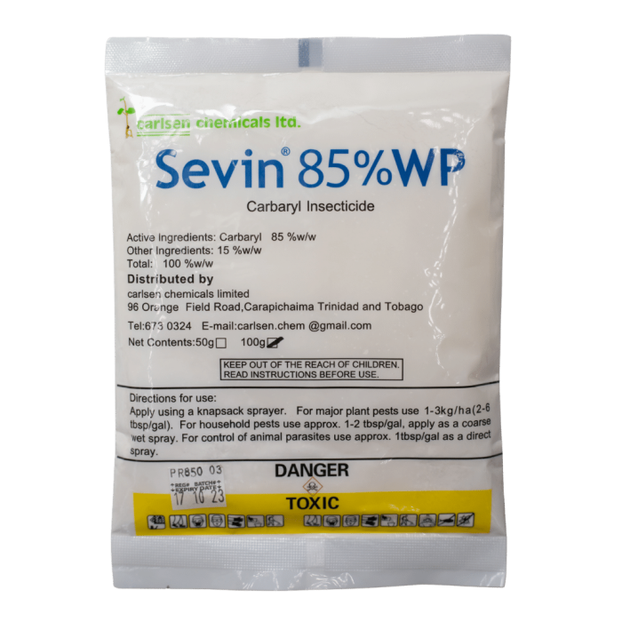 - - Sevin Insecticide 100 Gram - 85 Wp Broad Spectrum