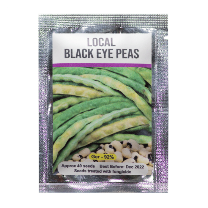 Signature Seeds - Local Black Eye Peas Seeds - Approx. 40 Seeds/Pack