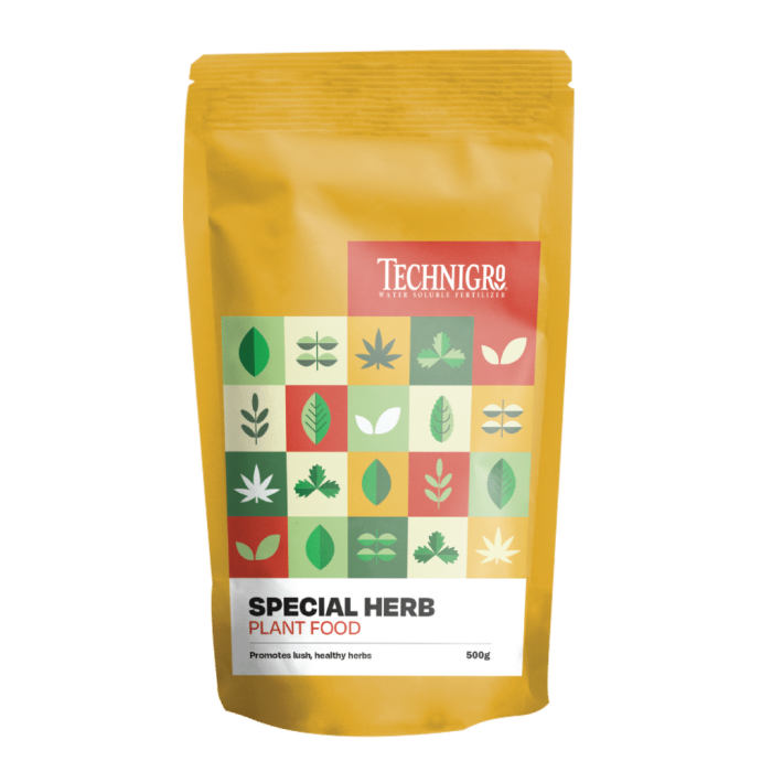 Technigro - Herb Fertilizer 500 Gram - Water Soluble; 4-20-39 (10/Cs)