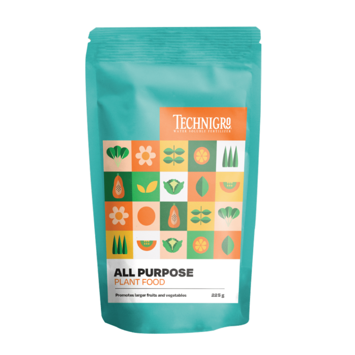 Technigro - All Purpose Fertilizer 225gram - Water Soluble 15-30-15 (20/Cs)
