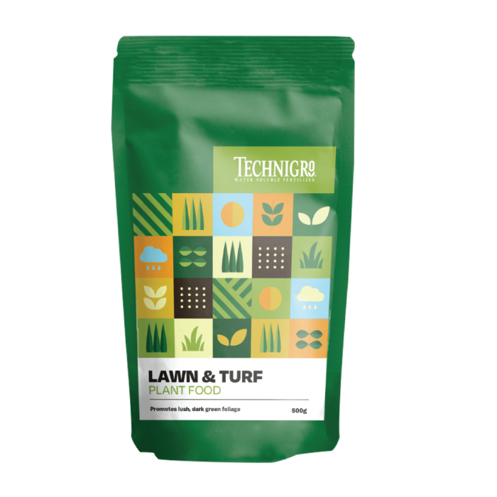 Technigro - Lawn & Turf  Fertilizer 500 G - Water Soluble 24-7-15 (10/Cs)