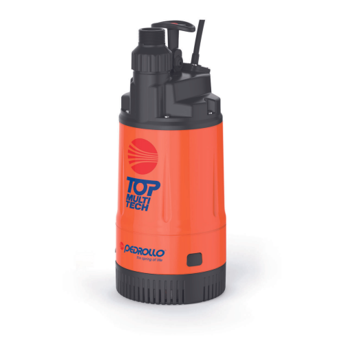 Pedrollo Brand 110v / 60 Hz - Automatic Submersible  Pump - 0.75hp @ 10-80lpm & 5-40m Head