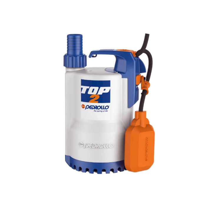 Pedrollo Brand 110v/60hz - Submersible Drainage Pump Top2 - 0.5 Hp @ 20-220lpm & 1-8m Head