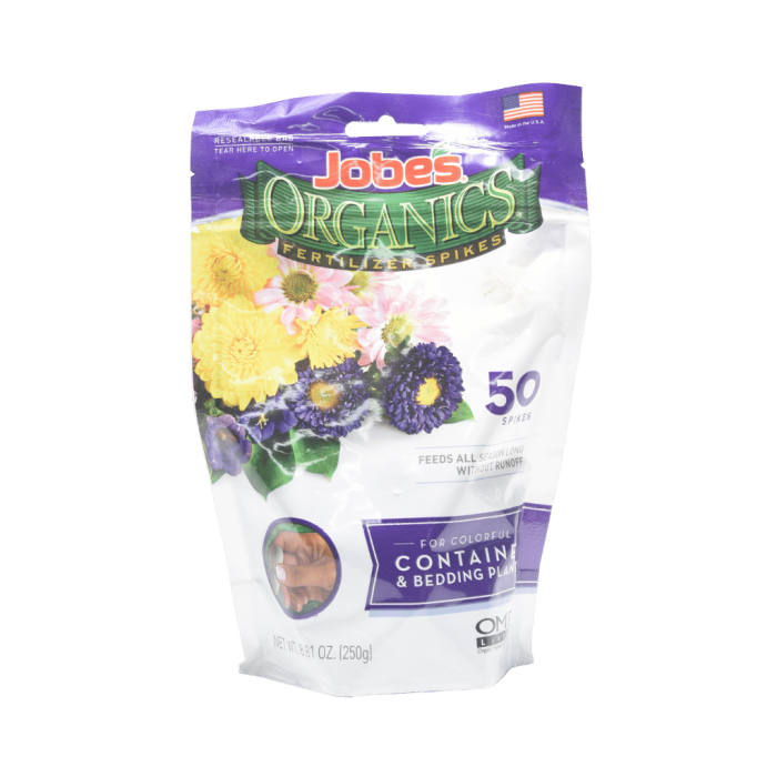 Jobe'S Organics - Container & Bedding Plants - Fertilizer Spikes Organic 50pk