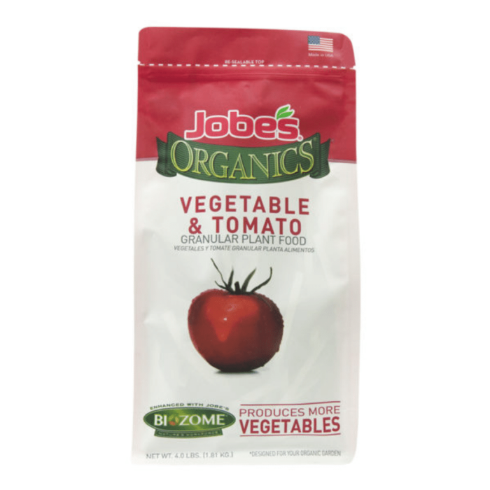 Jobe'S Organics - Vegetable & Tomato 4lb - Organic Granular Fertilizer