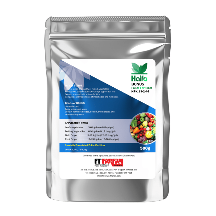 Haifa 13-2-44 - Bonus Fertilizer 500 G - Potassium Nitrate Foliar