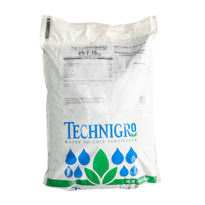 Technigro - 24-7-15 Plus Fertilizer 25lb - Water Soluble Turf Formula