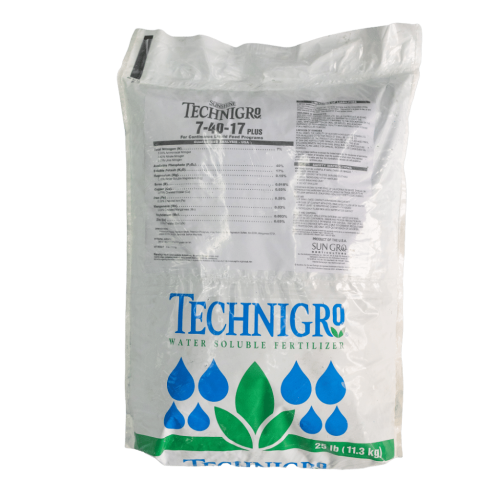 Technigro - 7-40-17 Plus Fertilizer 25lb - Water Soluble Bloom Formula