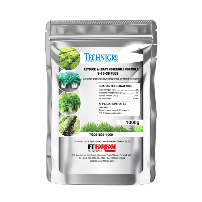 8 X (4 X 1kg) Per Case - Lettuce Fertilizer 1 Kg - Water Soluble; 8-15-36