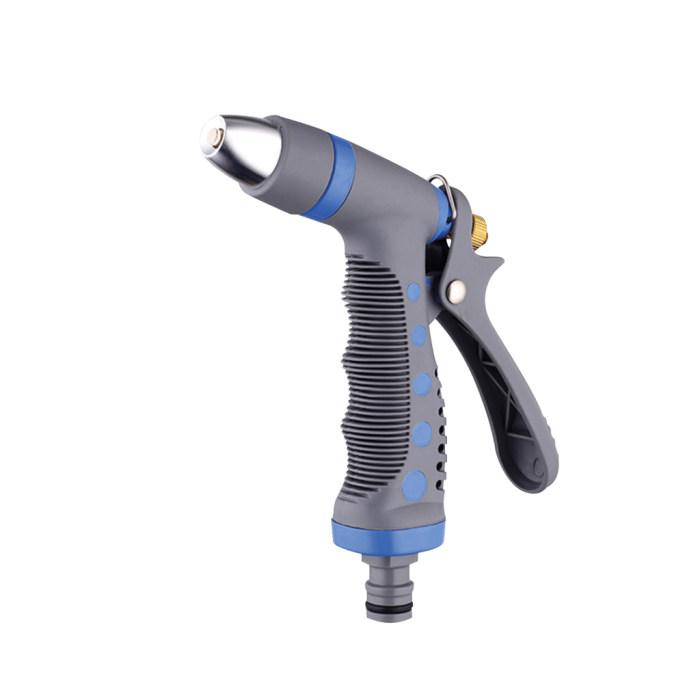 Aokal - Adjustable Hose Nozzle - Metal; Grey/Blue