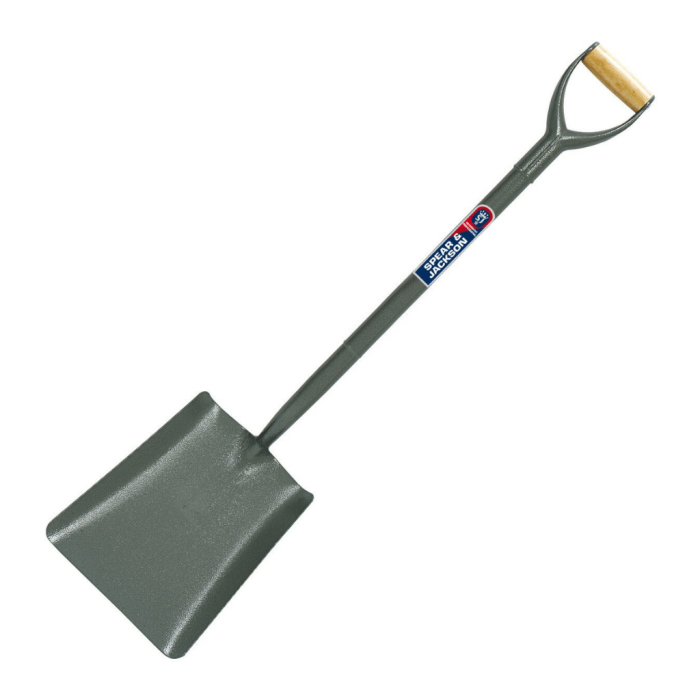 Spear And Jackson - Square Mouth Steel Shovel - Tubular. Solid; Forged