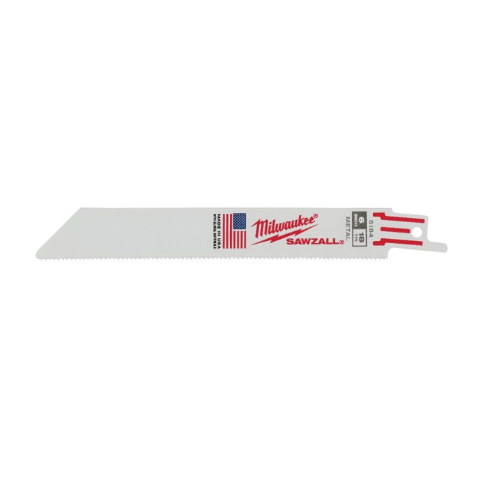 Sawzall Blade-   18 Tpi X 6" | Metals 1/8" - 3/16"