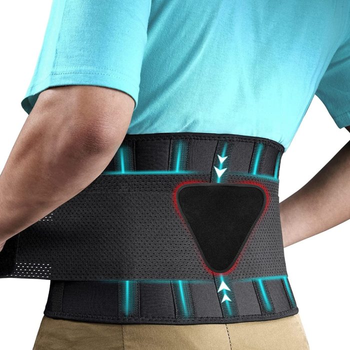 Back Support Belt, L | 20cn X 108cm,Pp Plastic Rod | 100% Poly Elastic,Hook&loop